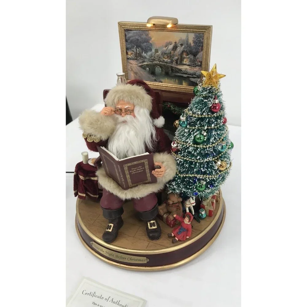 Twas the‎ Night Before Christmas Story Telling Santa Bradford COA Kinkade